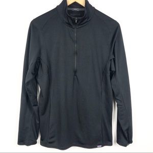 Patagonia Black 1/2 Zip Capilene Layering Pullover